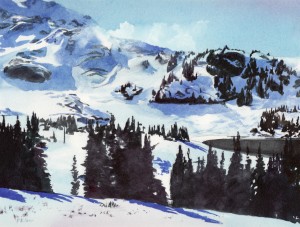 Whistler Cloud 8 X 10 watercolor